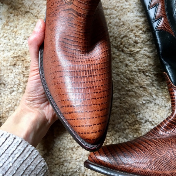 {Dolcis Genuine Leather} Western Cowboy Boots, 6.5 - Picture 4 of 8
